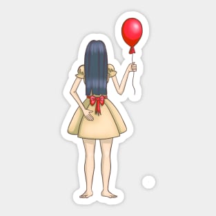 What if mix Samara from The Ring and Pennywise from It? Sticker